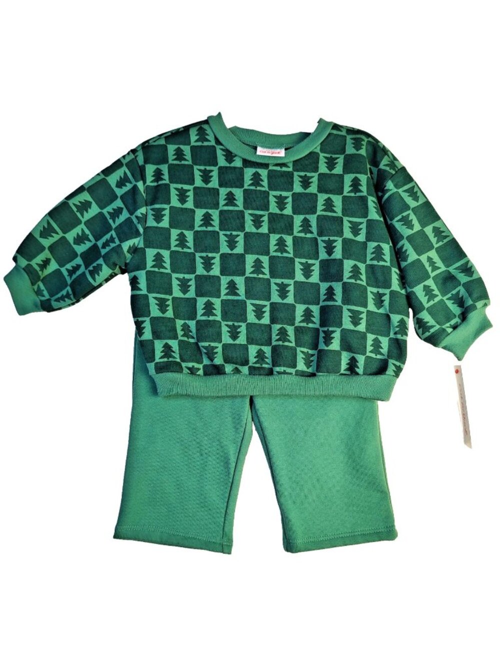 New Cat & Jack Baby 2pc Fleece Sweatshirt and PullOn Pants Set Christmas 3-6 M